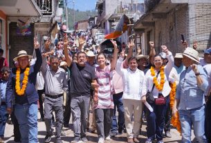 Félix Salgado llama a votar por la izquierda desde Metlatónoc