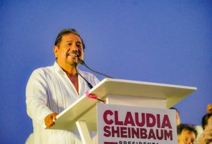Félix Salgado da la Bienvenida a Claudia Sheinbaum en Acapulco