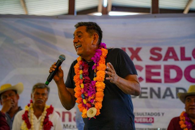 Félix Salgado llama a consolidar la 4T en la Montaña de Guerrero