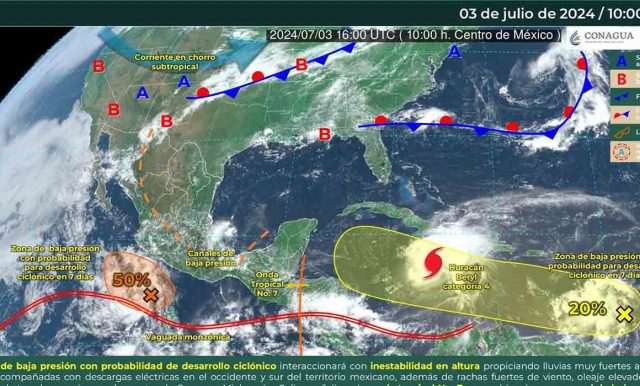 Quintana Roo en alerta por Huracán Beryl