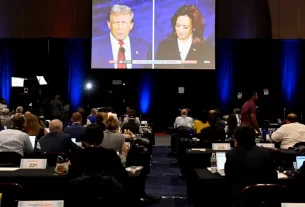 Acciones de Trump Media caen debajo del 16% tras el debate