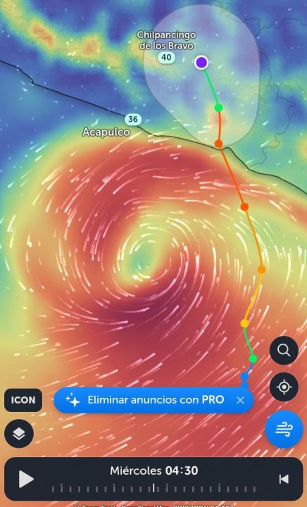Huracán John cambia de trayectoria y amenaza Acapulco
