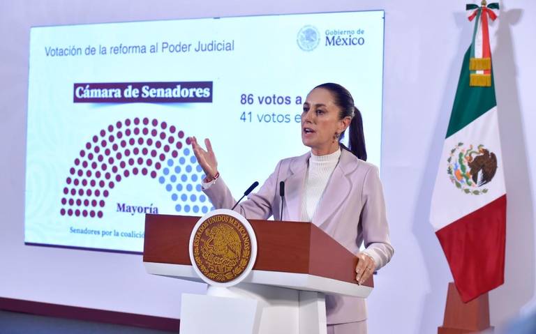 Claudia Sheinbaum defiende la reforma judicial