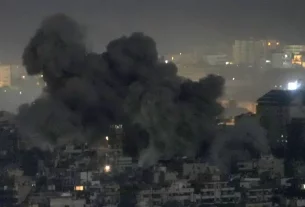 Reportan masivos bombardeos en el suburbio sur de Beirut