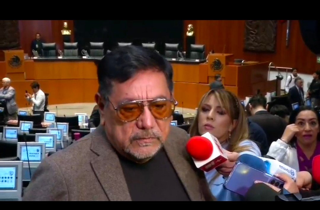 Félix Salgado Macedonio durante entrevista en el Senado sobre Morena y reforma electoral en 2026.