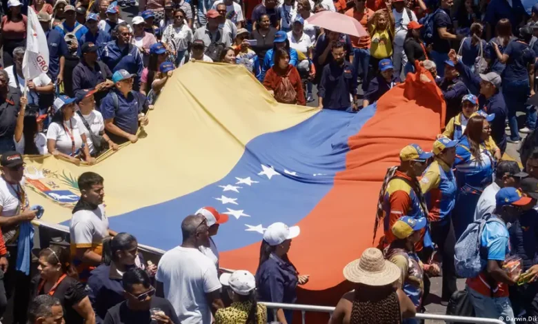 Chavismo marcha en Caracas para exigir fin de sanciones