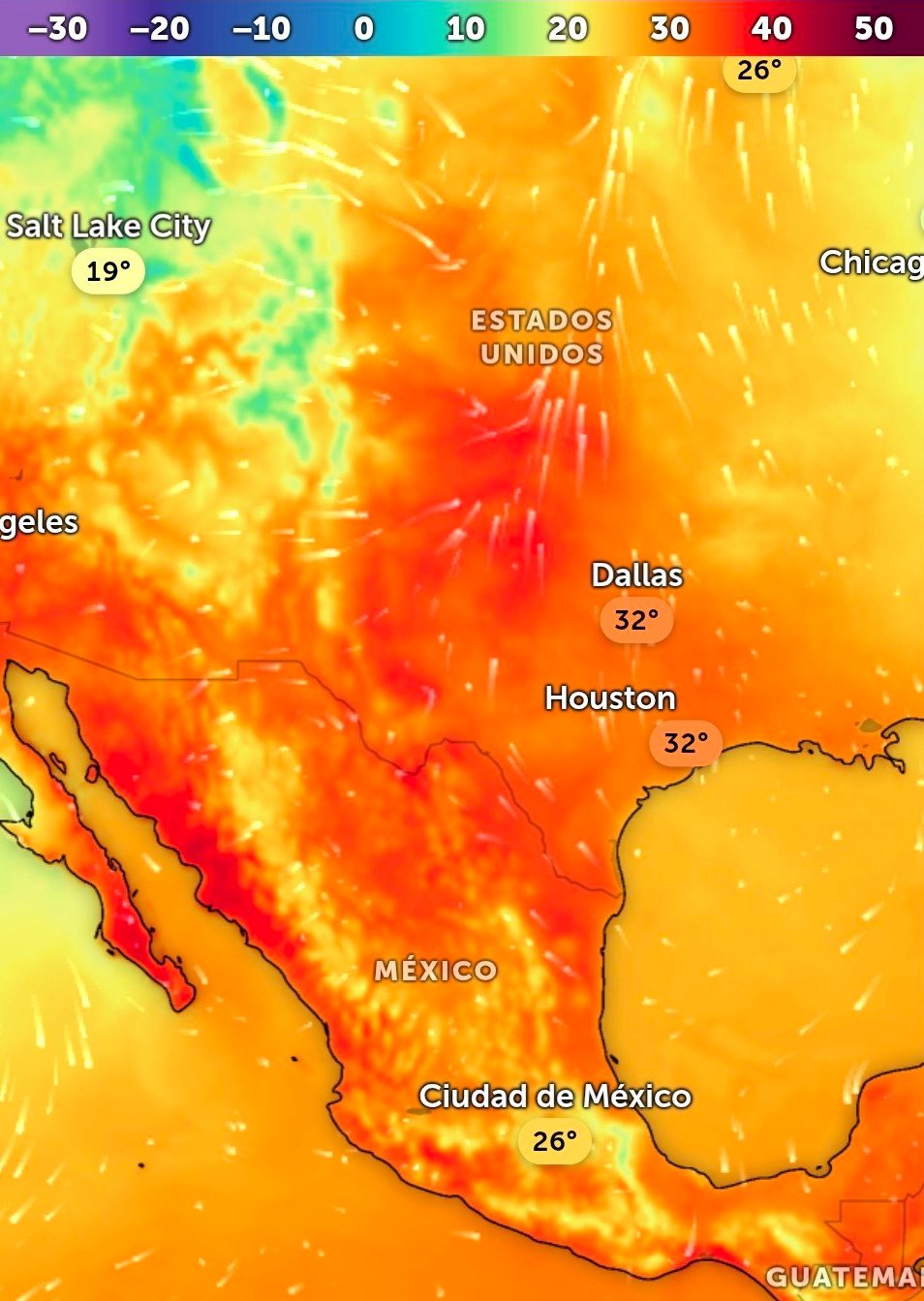 Pronóstico de lluvias fuertes y onda de calor en México con tormentas, vientos y altas temperaturas en varias regiones
