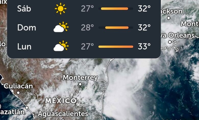 Lluvias y nubosidad sobre distintas regiones de México durante temporada de calor