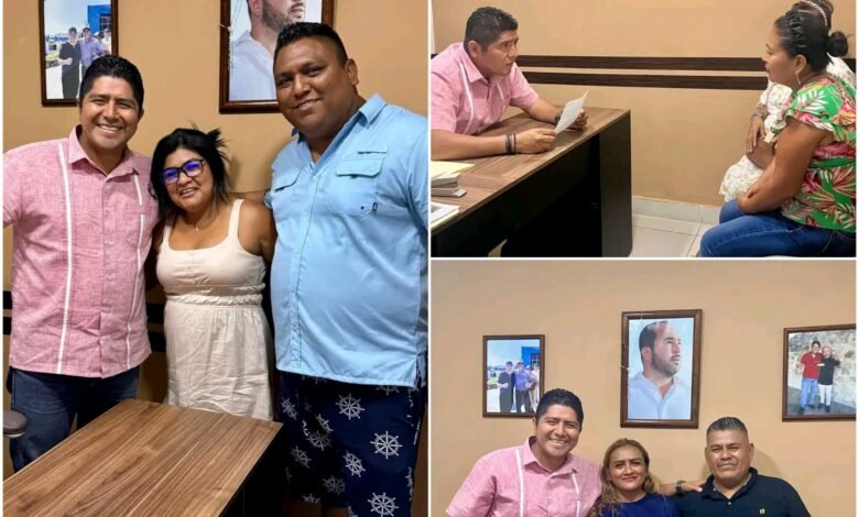 José Ángel Mejía durante atención ciudadana en la Regiduría de Acapulco