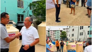Fermín Alvarado entrega tinacos a familias de la Unidad Habitacional Alta Progreso en Acapulco