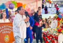 Félix Salgado Macedonio durante ceremonia de graduación del Jardín de Niños Caritino Maldonado Pérez en Chilpancingo