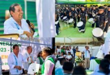 Félix Salgado Macedonio durante graduación de la generación 2023-2026 del Cobach 16 de Acapulco