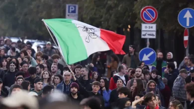 Protestas en Italia miles marchan bajo fuerte seguridad